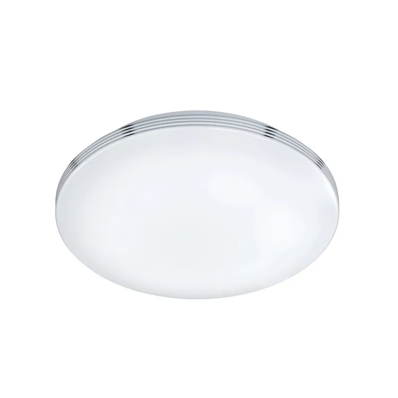 TRIO Plafonnier intérieur chrome et blanc APART - Pas cher