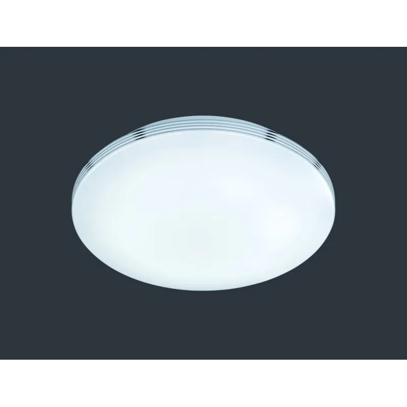 TRIO Plafonnier intérieur chrome et blanc APART - Pas cher