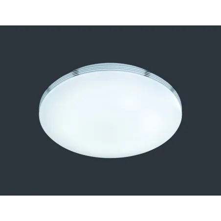 TRIO Plafonnier intérieur chrome et blanc APART - Pas cher