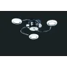 TRIO Plafonnier intérieur chrome et blanc TURNER - Pas cher
