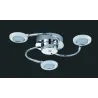 TRIO Plafonnier intérieur chrome et blanc TURNER - Pas cher