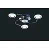 TRIO Plafonnier intérieur chrome et blanc TURNER - Pas cher