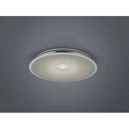 TRIO Plafonnier intérieur chrome et blanc OSAKA - Pas cher