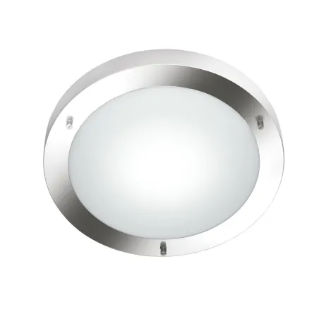 TRIO Plafonnier intérieur nickel mat et blanc CONDUS - Pas cher