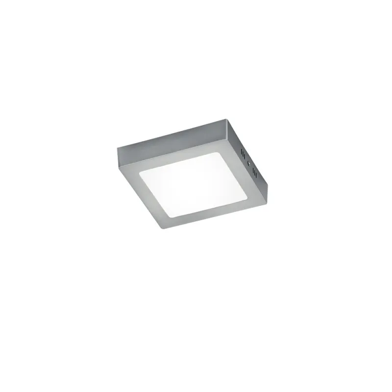 TRIO Plafonnier intérieur nickel mat et blanc ZEUS - Pas cher