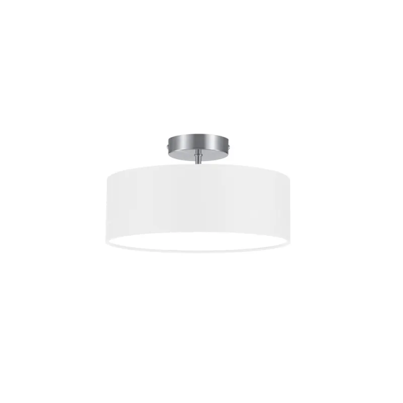 TRIO Plafonnier intérieur nickel mat et blanc HOTEL - Pas cher