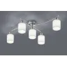 TRIO Plafonnier intérieur nickel mat et blanc GARDA - Pas cher