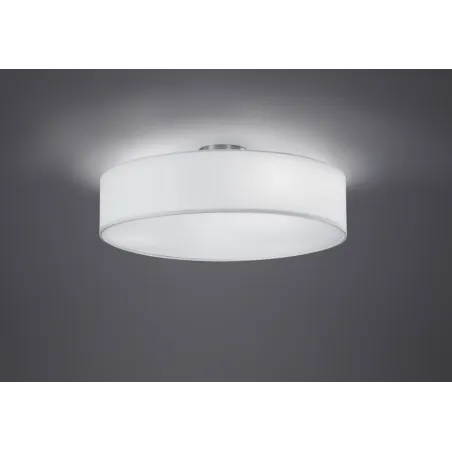 TRIO Plafonnier intérieur nickel mat et blanc HOTEL - Pas cher