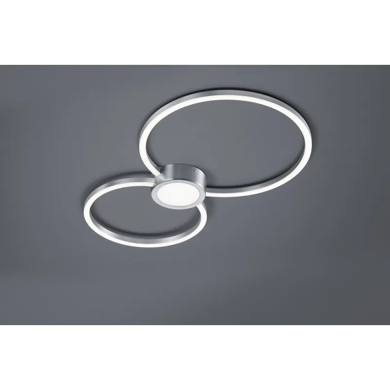 TRIO Plafonnier intérieur nickel mat et blanc HYDRA - Pas cher