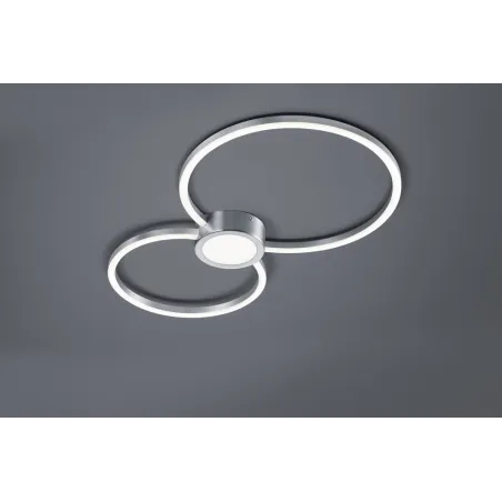 TRIO Plafonnier intérieur nickel mat et blanc HYDRA - Pas cher