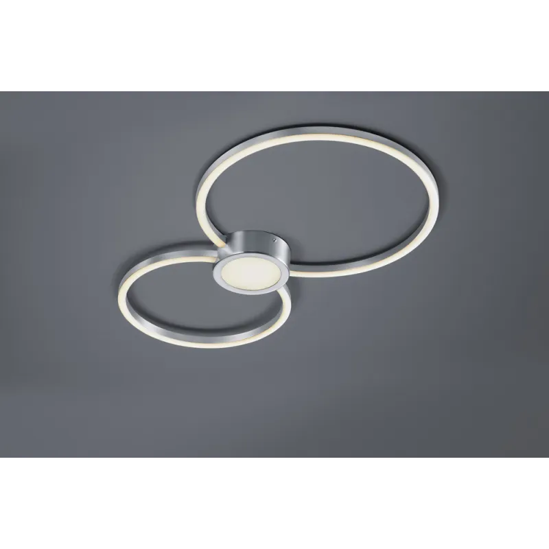 TRIO Plafonnier intérieur nickel mat et blanc HYDRA - Pas cher