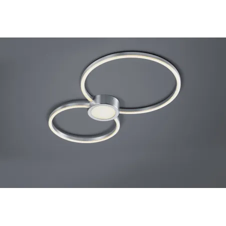 TRIO Plafonnier intérieur nickel mat et blanc HYDRA - Pas cher