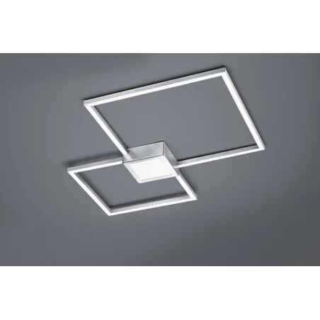 TRIO Plafonnier intérieur nickel mat et blanc HYDRA - Pas cher
