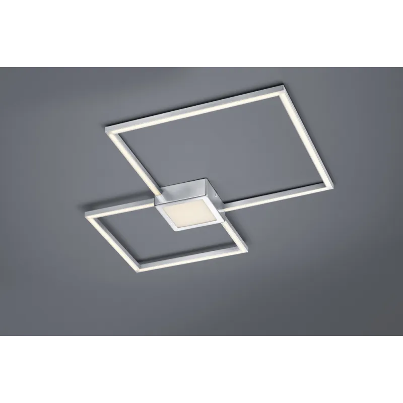 TRIO Plafonnier intérieur nickel mat et blanc HYDRA - Pas cher