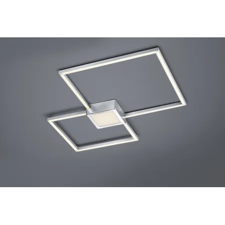 TRIO Plafonnier intérieur nickel mat et blanc HYDRA - Pas cher