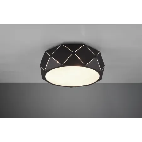 TRIO Plafonnier intérieur noir mat et blanc ZANDOR - Pas cher