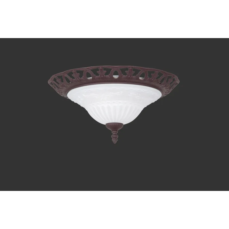 TRIO Plafonnier intérieur rouille et blanc RUSTICA - Pas cher
