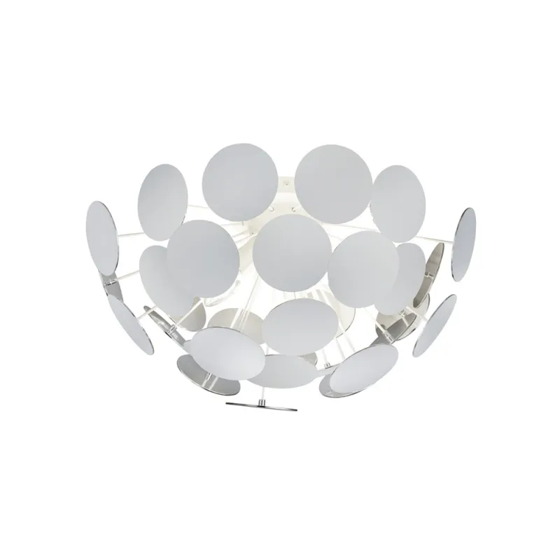 TRIO Plafonnier intérieur blanc mat et blanc mat DISCALGO - Pas cher