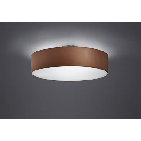 TRIO Plafonnier intérieur nickel mat et brun HOTEL - Pas cher