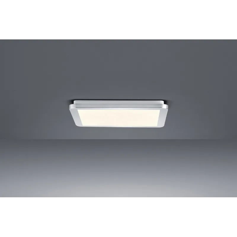 TRIO Plafonnier intérieur chrome et effet cristal CESAR - Pas cher