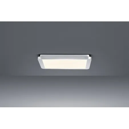 TRIO Plafonnier intérieur chrome et effet cristal CESAR - Pas cher