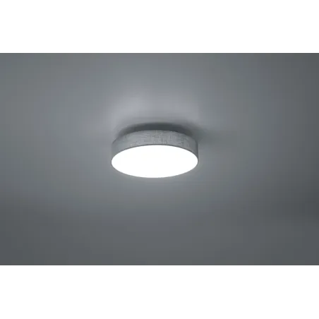TRIO Plafonnier intérieur nickel mat et gris LUGANO - Pas cher