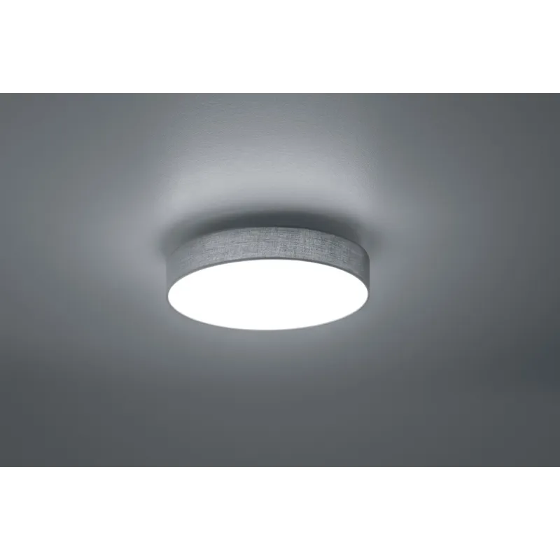 TRIO Plafonnier intérieur nickel mat et gris LUGANO - Pas cher
