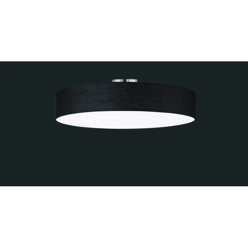 TRIO Plafonnier intérieur nickel mat et noir HOTEL - Pas cher