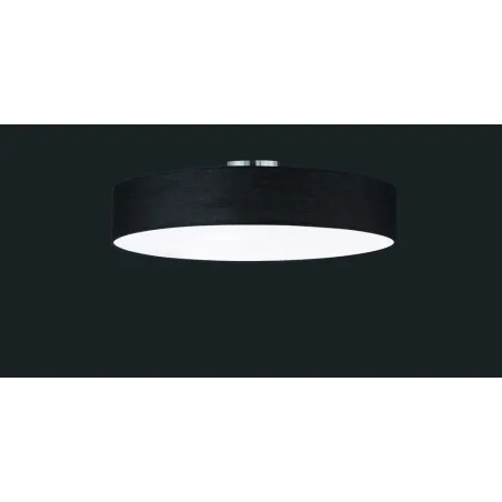 TRIO Plafonnier intérieur nickel mat et noir HOTEL - Pas cher