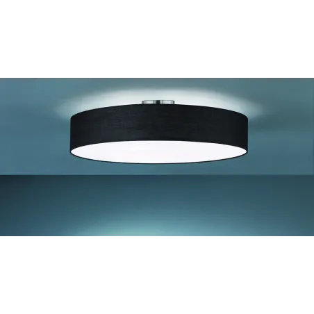 TRIO Plafonnier intérieur nickel mat et noir HOTEL - Pas cher