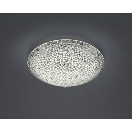 TRIO Plafonnier intérieur argent et transparent claire MOSAIQUE - P...