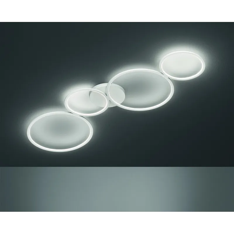 TRIO Plafonnier intérieur blanc mat RONDO - Pas cher