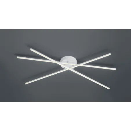 TRIO Plafonnier intérieur blanc mat TIRIAC - Pas cher