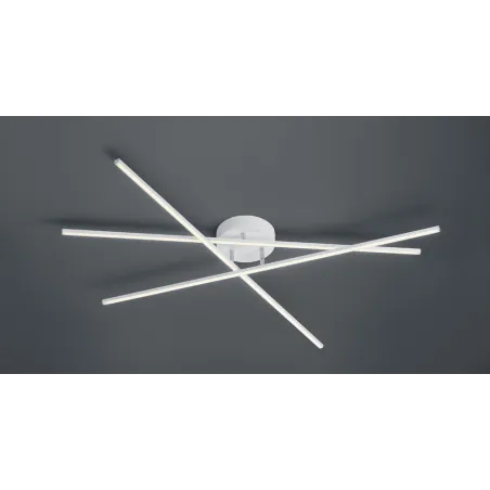 TRIO Plafonnier intérieur blanc mat TIRIAC - Pas cher