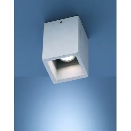 TRIO Plafonnier intérieur couleur beton CUBE - Pas cher