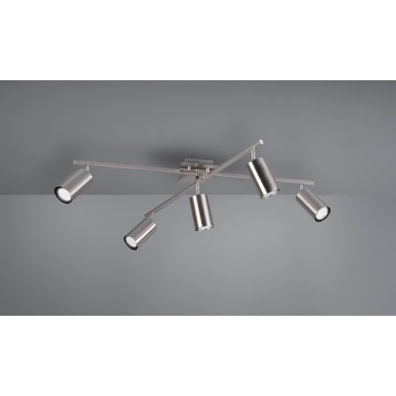TRIO Plafonnier intérieur nickel mat MARLEY - Pas cher