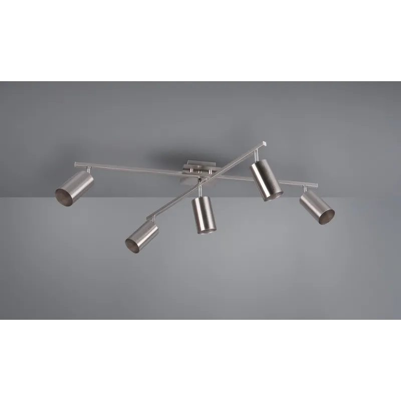 TRIO Plafonnier intérieur nickel mat MARLEY - Pas cher