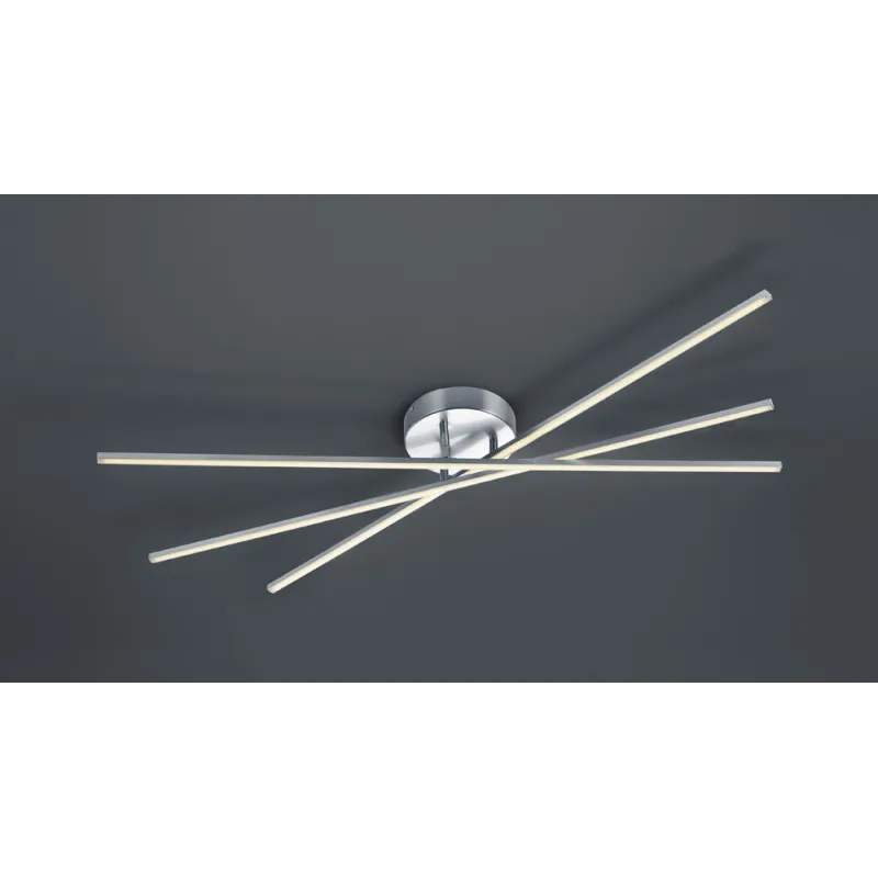 TRIO Plafonnier intérieur nickel mat TIRIAC - Pas cher