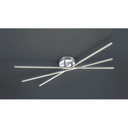 TRIO Plafonnier intérieur nickel mat TIRIAC - Pas cher