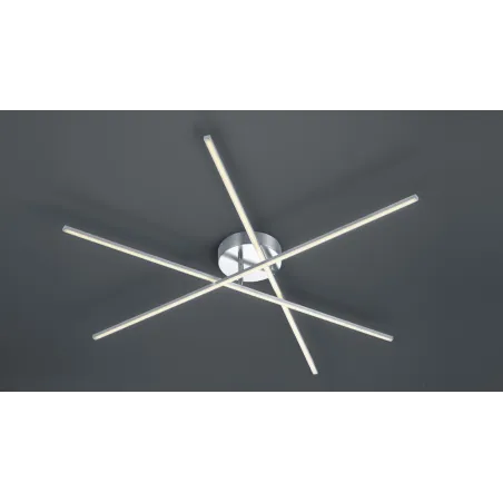 TRIO Plafonnier intérieur nickel mat TIRIAC - Pas cher