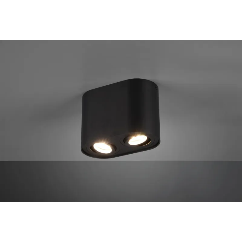 TRIO Plafonnier intérieur noir mat COOKIE - Pas cher