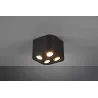 TRIO Plafonnier intérieur noir mat COOKIE - Pas cher