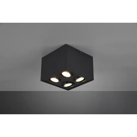 TRIO Plafonnier intérieur noir mat BISCUIT - Pas cher