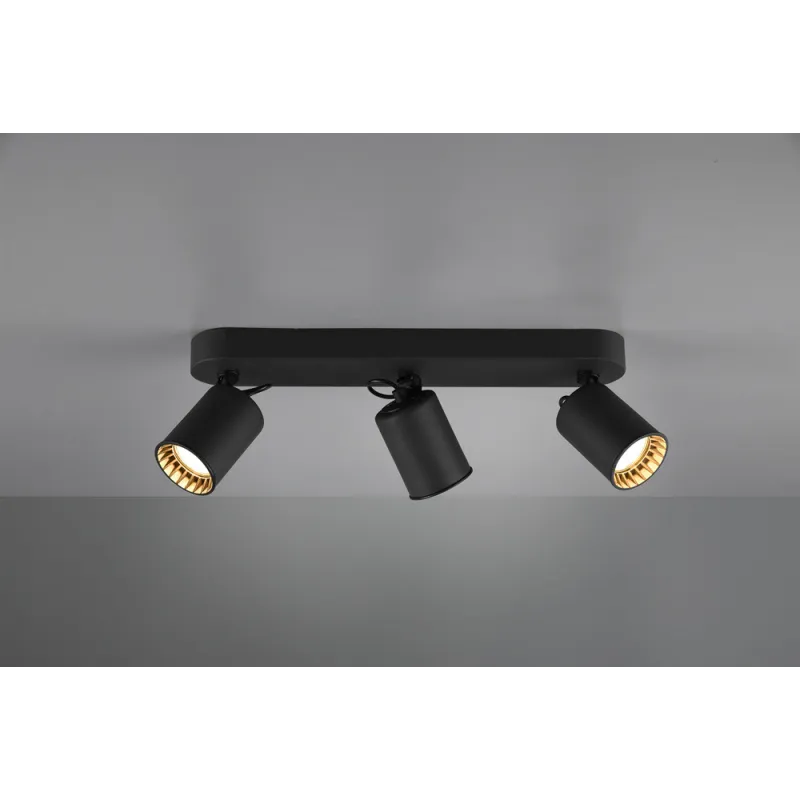 TRIO Spot intérieur noir mat PAGO - Pas cher