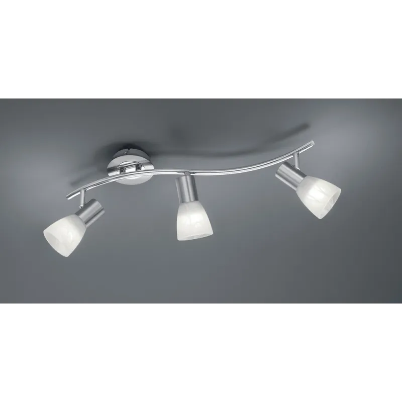 TRIO Spot intérieur nickel mat et albâtre LEVISTO - Pas cher