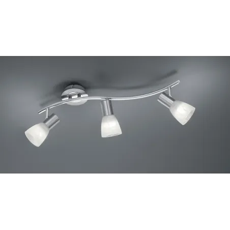 TRIO Spot intérieur nickel mat et albâtre LEVISTO - Pas cher