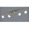 TRIO Spot intérieur laiton fumé et blanc TRUMPET - Pas cher