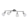 TRIO Spot intérieur nickel mat et blanc FREDDY - Pas cher