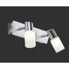 TRIO Spot intérieur chrome et blanc balayé CLAPTON - Pas cher