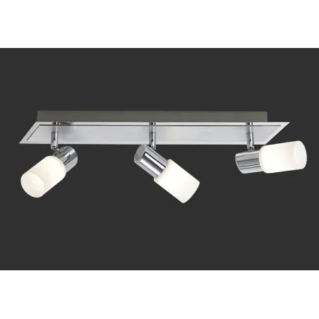 TRIO Spot intérieur chrome et blanc balayé CLAPTON - Pas cher